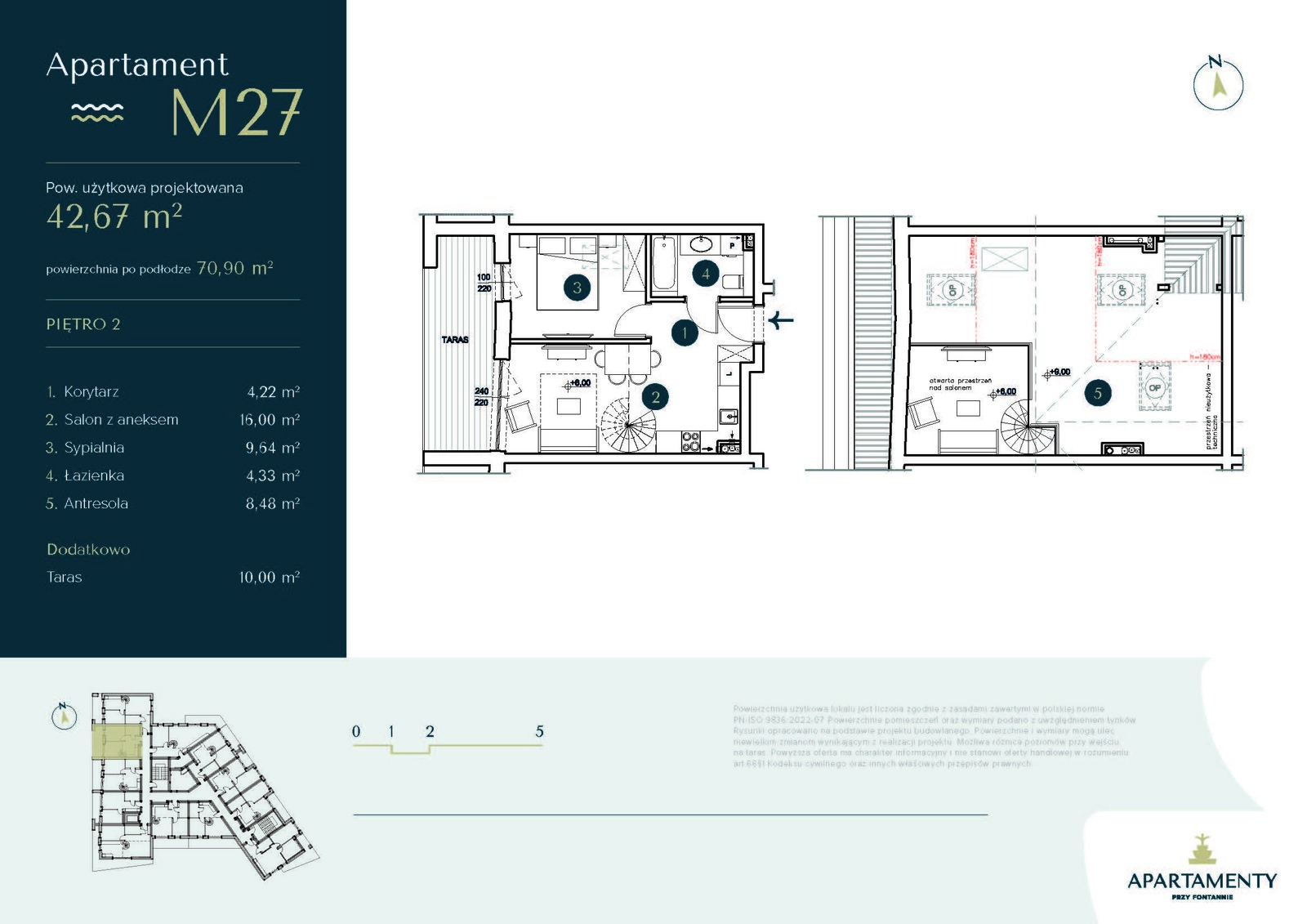 Apartament M27 – Przestrzeń na dwóch poziomach