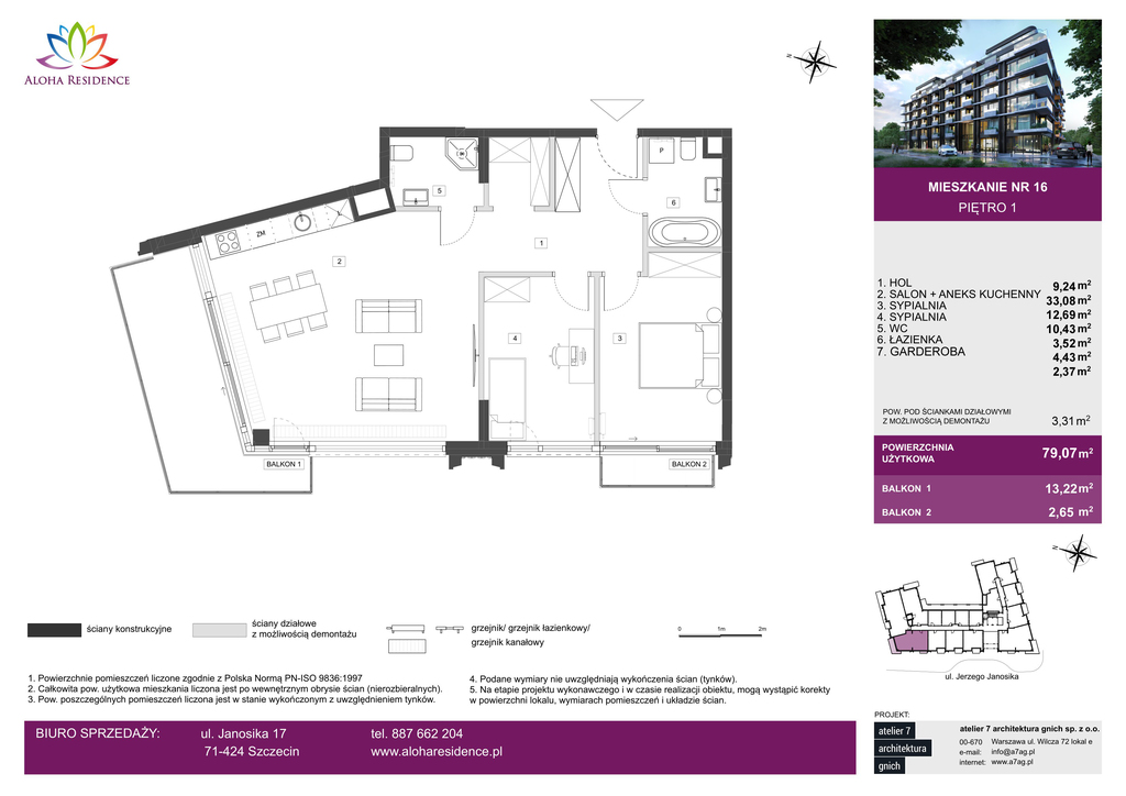 Mieszkanie na sprzedaż Szczecin, Śródmieście 79 m2 | Arka Nieruchomości