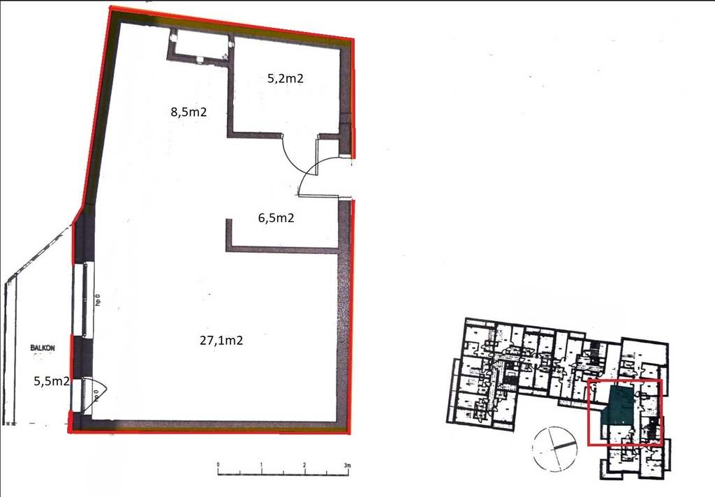 Mieszkanie na sprzedaż Szczecin, Pomorzany 48 m2 | Arka Nieruchomości