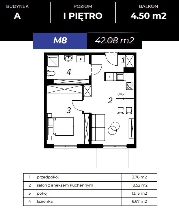 Mieszkanie na sprzedaż Stargard 42 m2 | Arka Nieruchomości