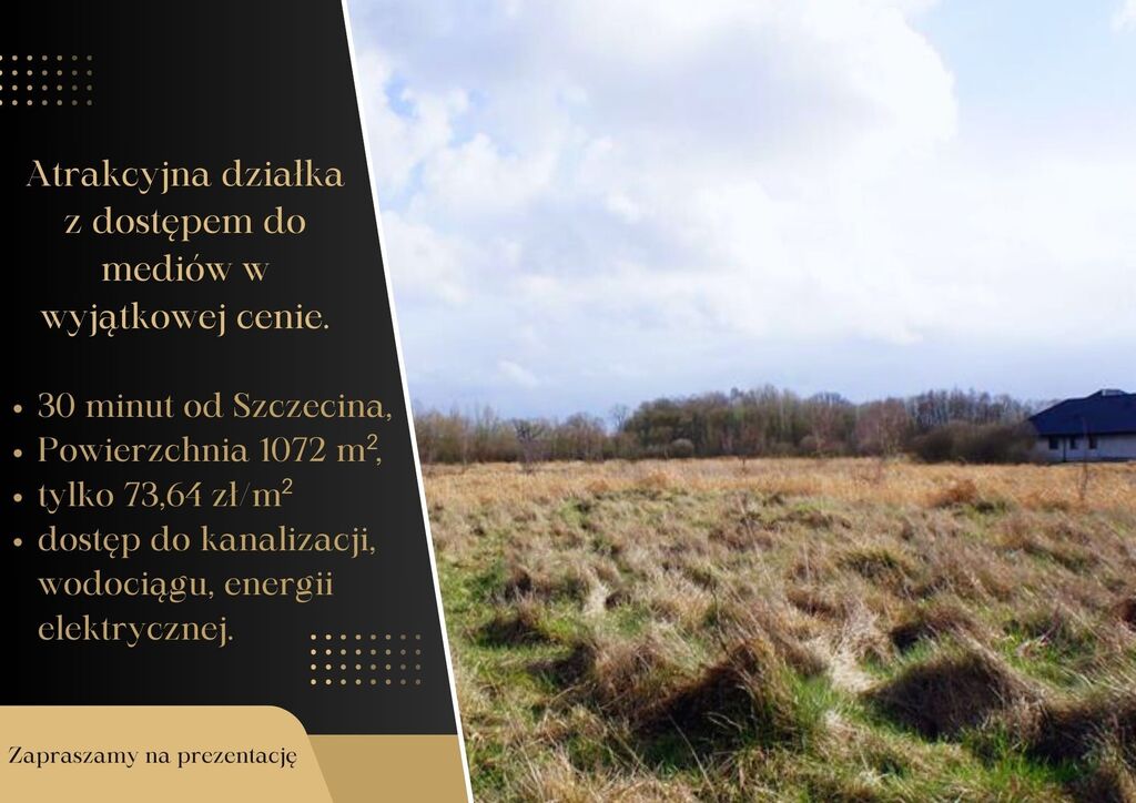 Działka na sprzedaż Żółwia Błoć 1 072 m2 | Arka Nieruchomości