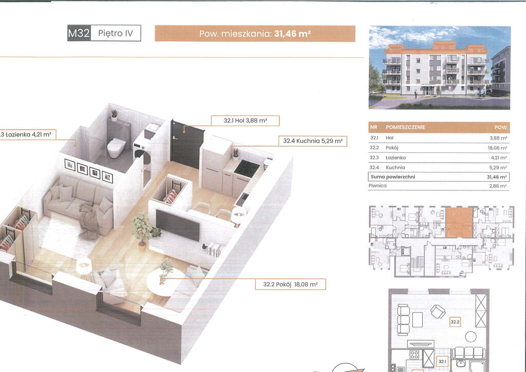 Mieszkanie na sprzedaż Szczecin, Stołczyn 31 m2 | Arka Nieruchomości