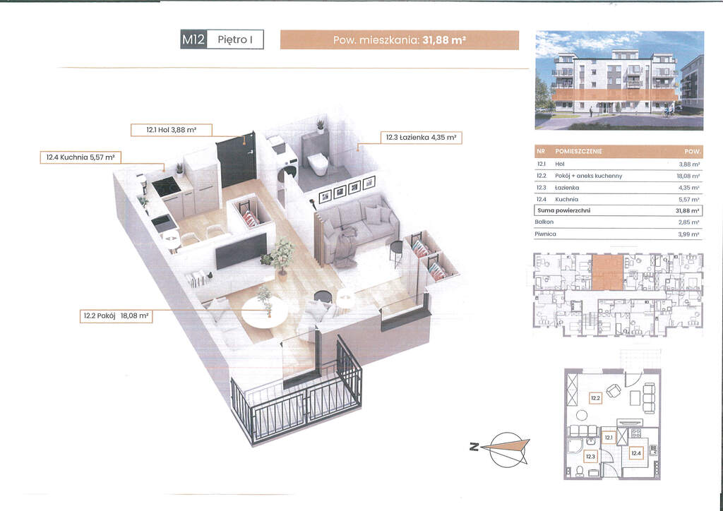 Mieszkanie na sprzedaż Szczecin, Stołczyn 32 m2 | Arka Nieruchomości