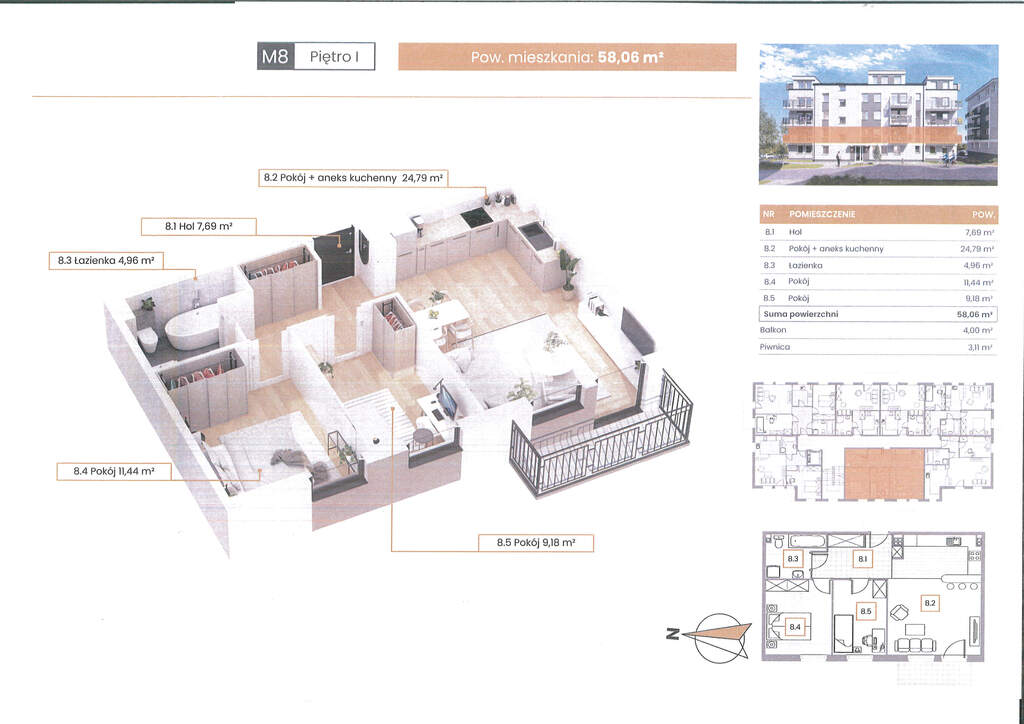 Mieszkanie na sprzedaż Szczecin, Stołczyn 58 m2 | Arka Nieruchomości