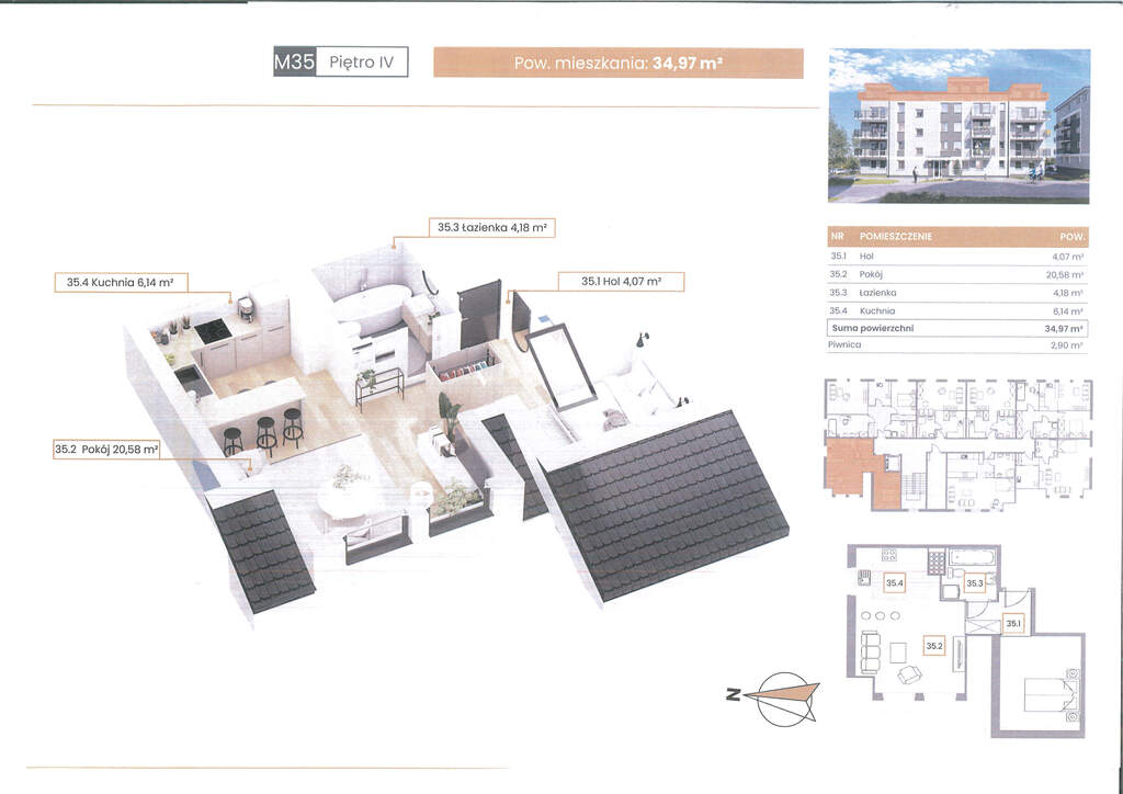 Mieszkanie na sprzedaż Szczecin, Stołczyn 39 m2 | Arka Nieruchomości