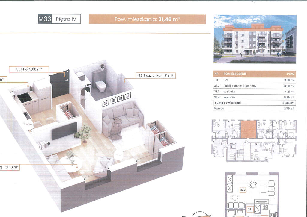 Mieszkanie na sprzedaż Szczecin, Stołczyn 31 m2 | Arka Nieruchomości