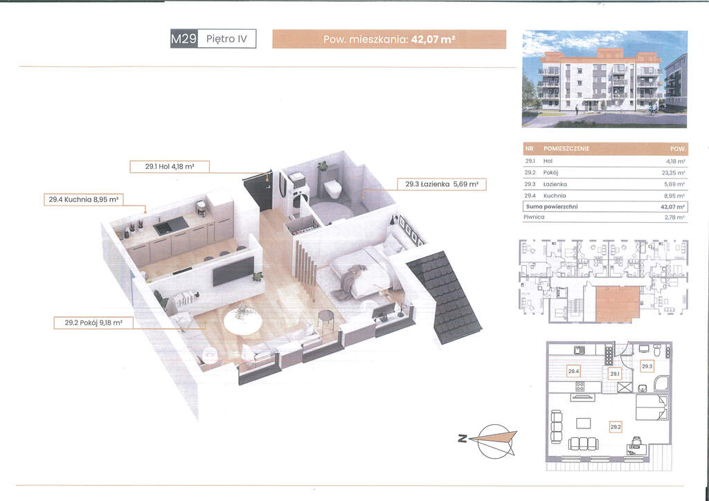 Mieszkanie na sprzedaż Szczecin, Stołczyn 42 m2 | Arka Nieruchomości
