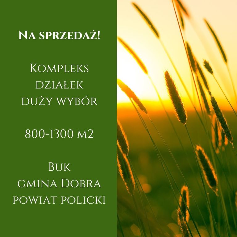 Działka na sprzedaż Buk 1 109 m2 | Arka Nieruchomości