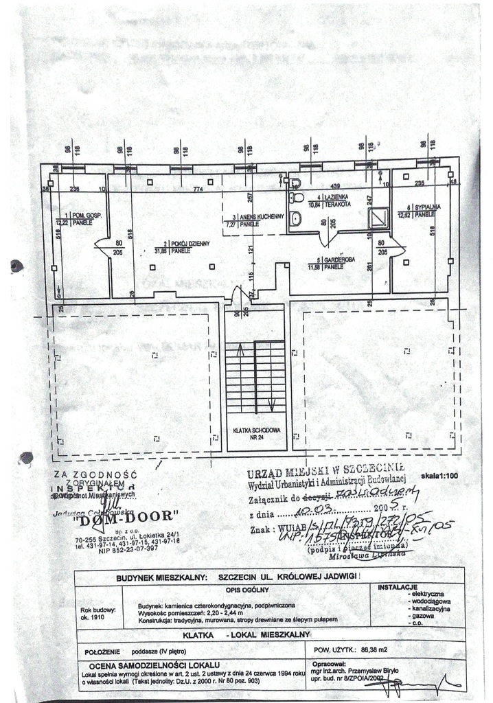 Mieszkanie na sprzedaż Szczecin, Centrum 86 m2 | Arka Nieruchomości