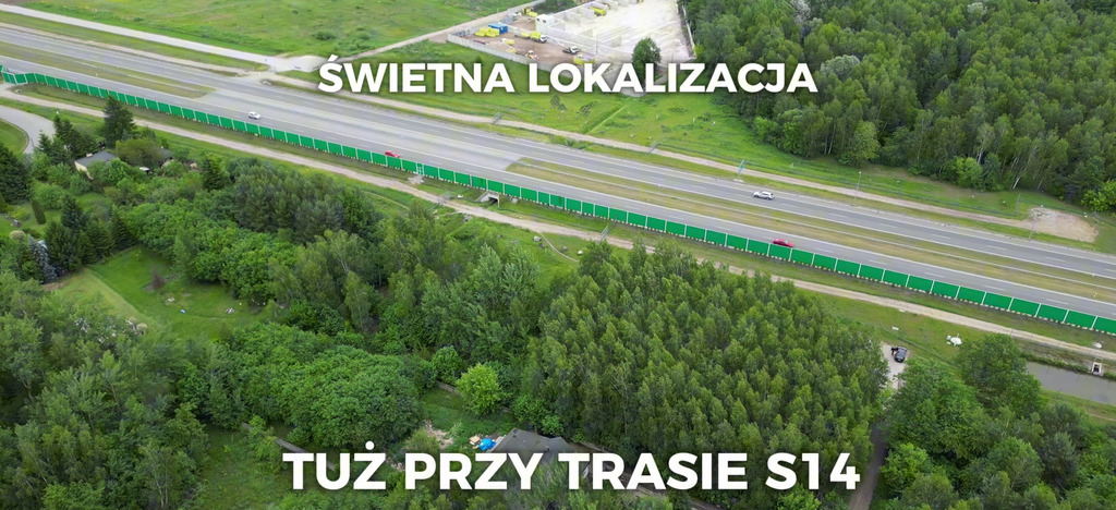 Działka inwestycyjna tuż przy trasie S14 – zdjęcie 2