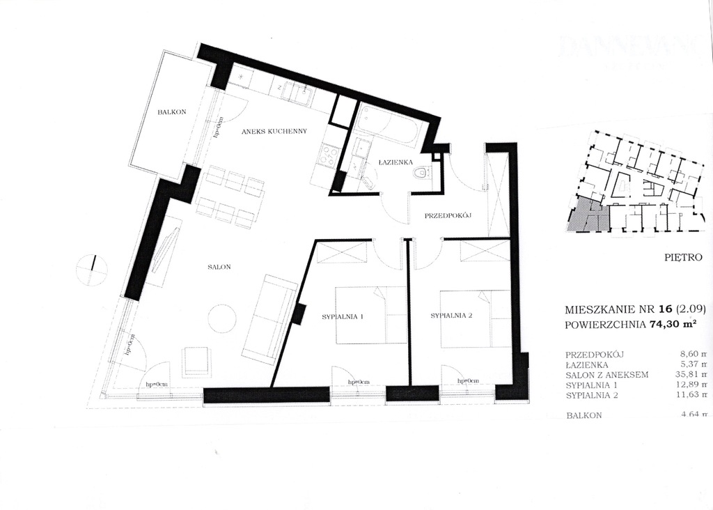 Mieszkanie na sprzedaż Szczecin, Centrum 74 m2 | Arka Nieruchomości