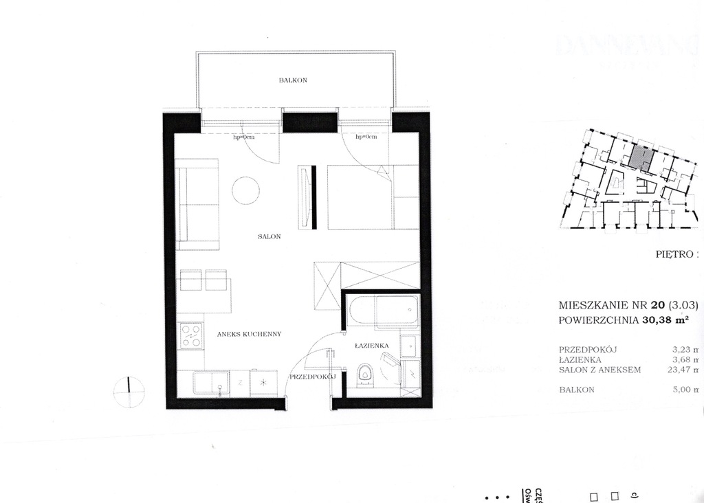 Mieszkanie na sprzedaż Szczecin, Centrum 30 m2 | Arka Nieruchomości