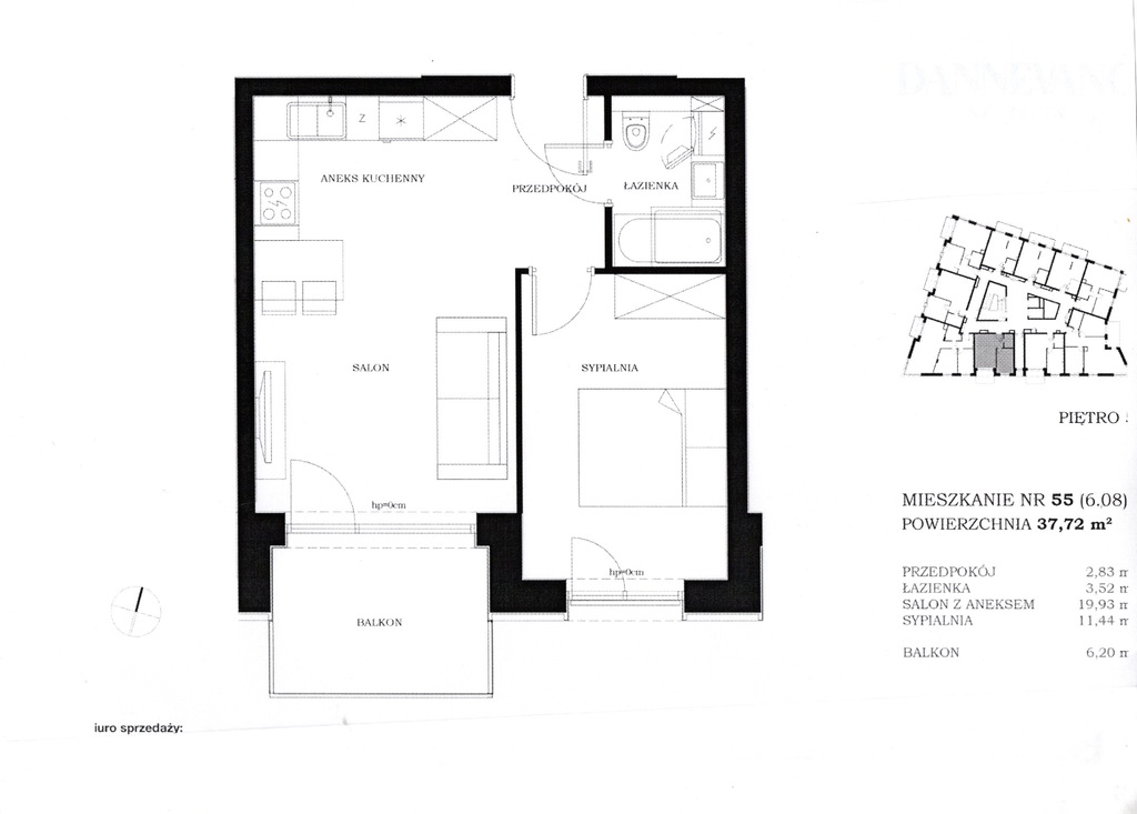 Mieszkanie na sprzedaż Szczecin, Centrum 38 m2 | Arka Nieruchomości