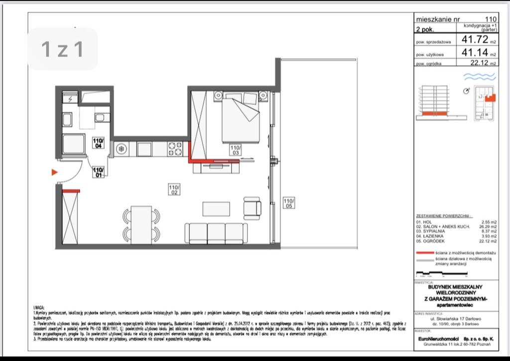 Mieszkanie na sprzedaż Darłowo 42 m2 | Arka Nieruchomości