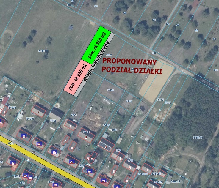 Działka na sprzedaż Wierzchosław 2 400 m2 | Arka Nieruchomości