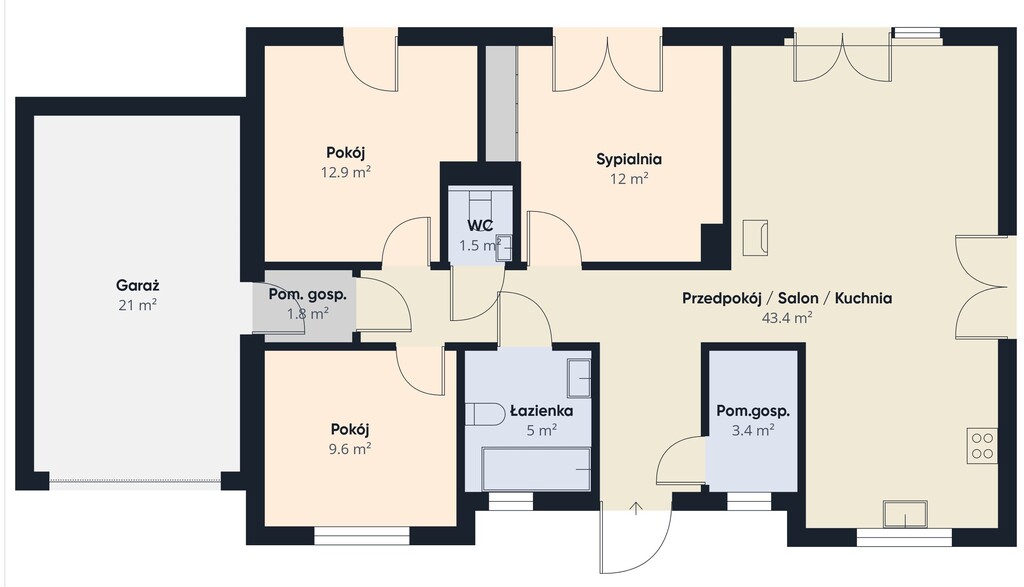 Dom na sprzedaż Grzędzice 111 m2 | Arka Nieruchomości