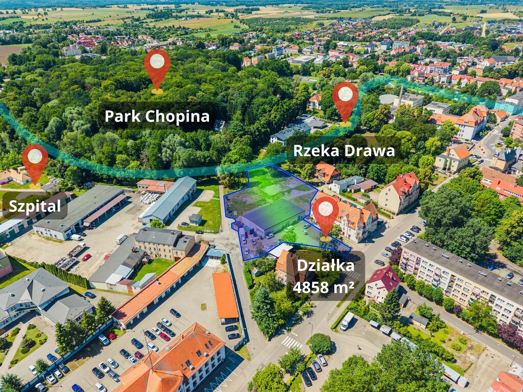 Działka na sprzedaż Drawsko Pomorskie 1 400 m2 | Arka Nieruchomości