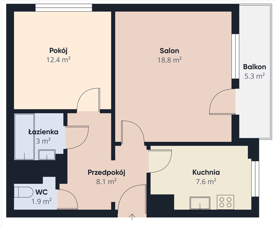 Mieszkanie na sprzedaż Szczecin, Pogodno 51 m2 | Arka Nieruchomości