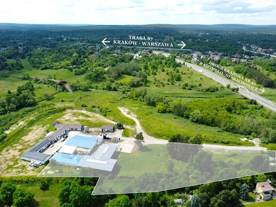 Hale 1884m2 Działka 1,3ha Przy Trasie S7