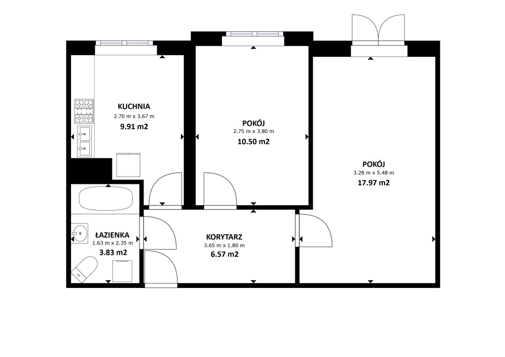 Mieszkanie na sprzedaż Szczecin, Pomorzany 48 m2 | Arka Nieruchomości