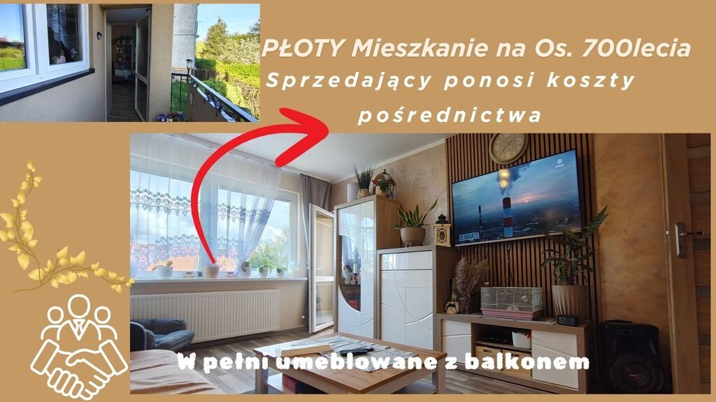Mieszkanie na sprzedaż Płoty 46 m2 | Arka Nieruchomości