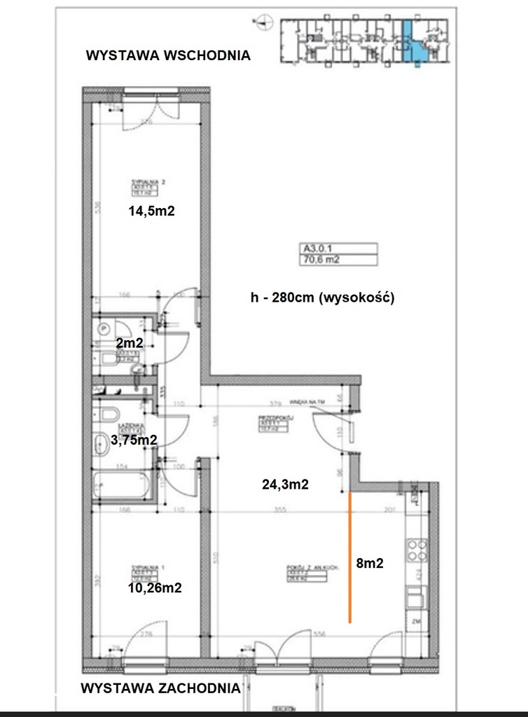 Mieszkanie na sprzedaż Szczecin, Centrum 71 m2 | Arka Nieruchomości