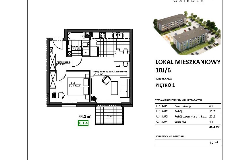 Mieszkanie na sprzedaż Stargard 44 m2 | Arka Nieruchomości