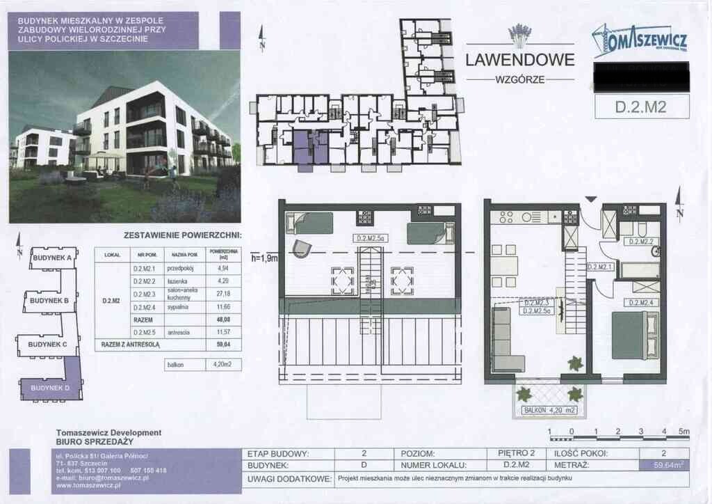 Mieszkanie na wynajem Szczecin, Bukowo 78 m2 | Arka Nieruchomości