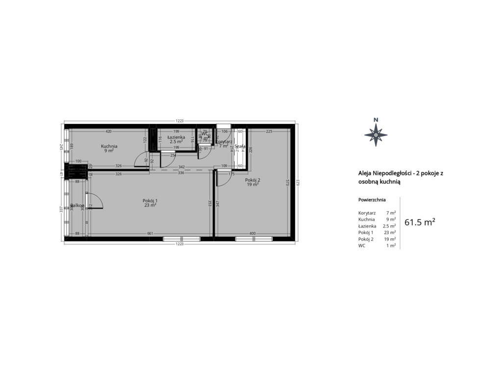 Mieszkanie na sprzedaż Szczecin, Centrum 61 m2 | Arka Nieruchomości