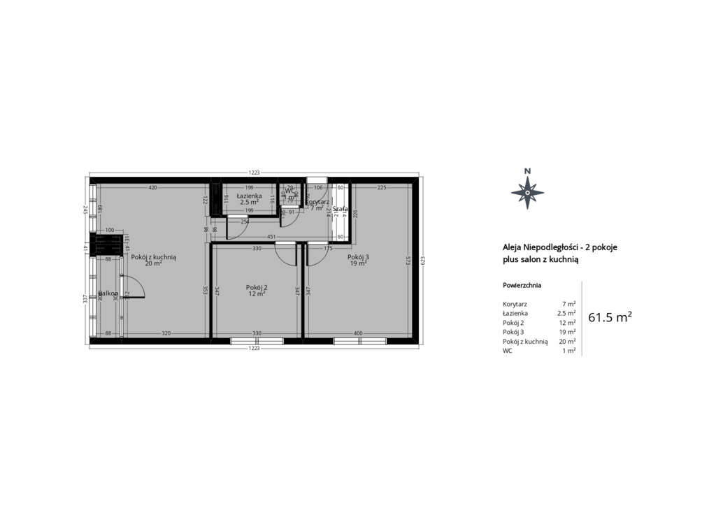 Mieszkanie na sprzedaż Szczecin, Centrum 61 m2 | Arka Nieruchomości