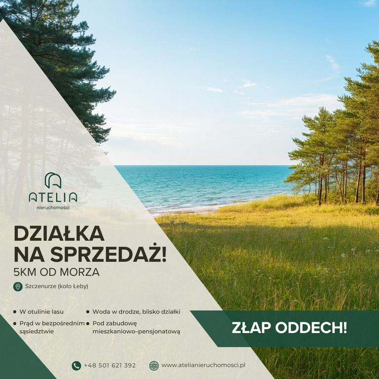 Działka na sprzedaż Szczenurze 1 506 m2 | Arka Nieruchomości
