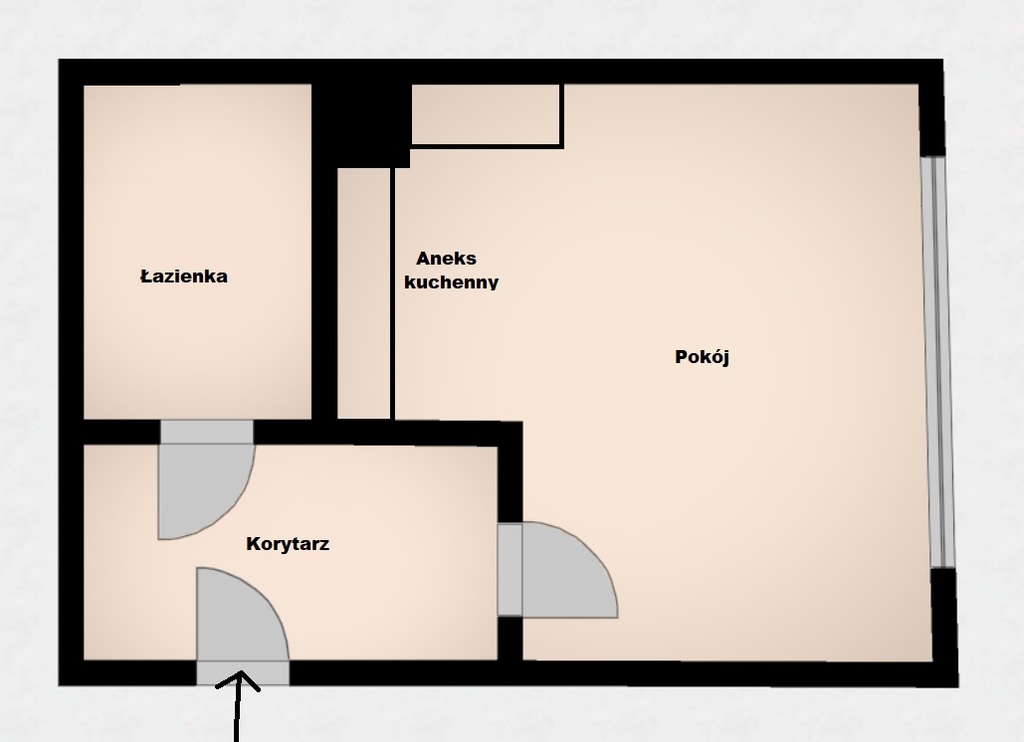 Mieszkanie na wynajem Szczecin, Niebuszewo 29 m2 | Arka Nieruchomości