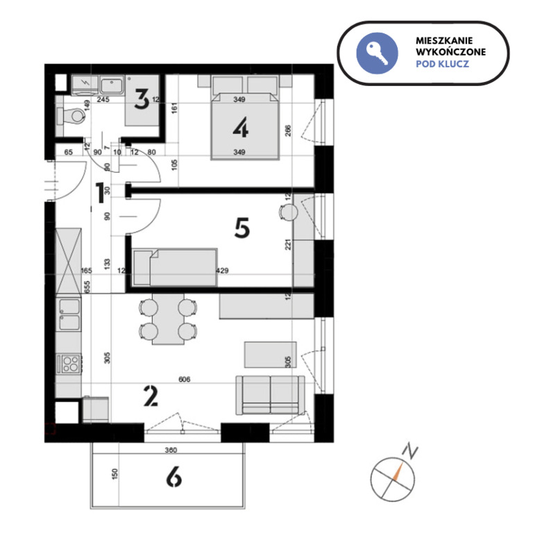 Mieszkanie na sprzedaż Szczecin, Drzetowo 46 m2 | Arka Nieruchomości