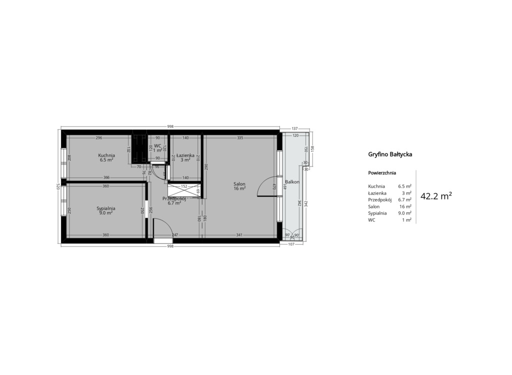 Mieszkanie na sprzedaż Gryfino 42 m2 | Arka Nieruchomości
