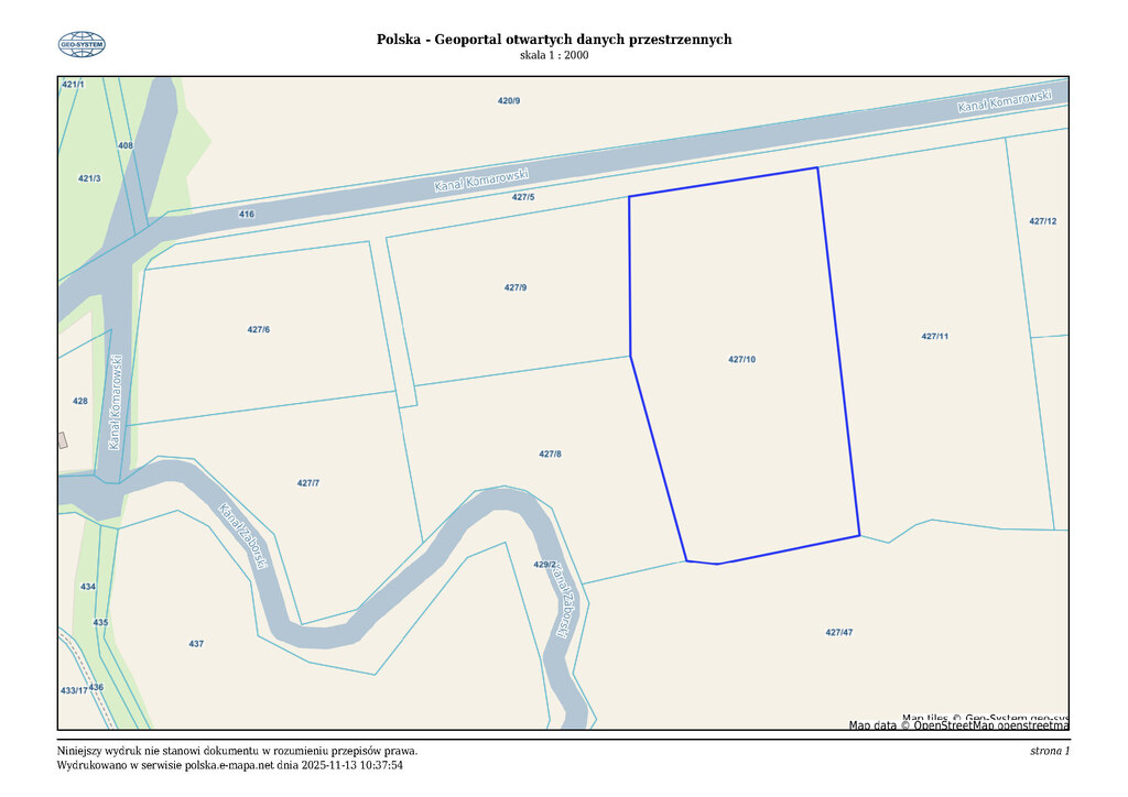 Działka na sprzedaż Komarowo 20 093 m2 | Arka Nieruchomości
