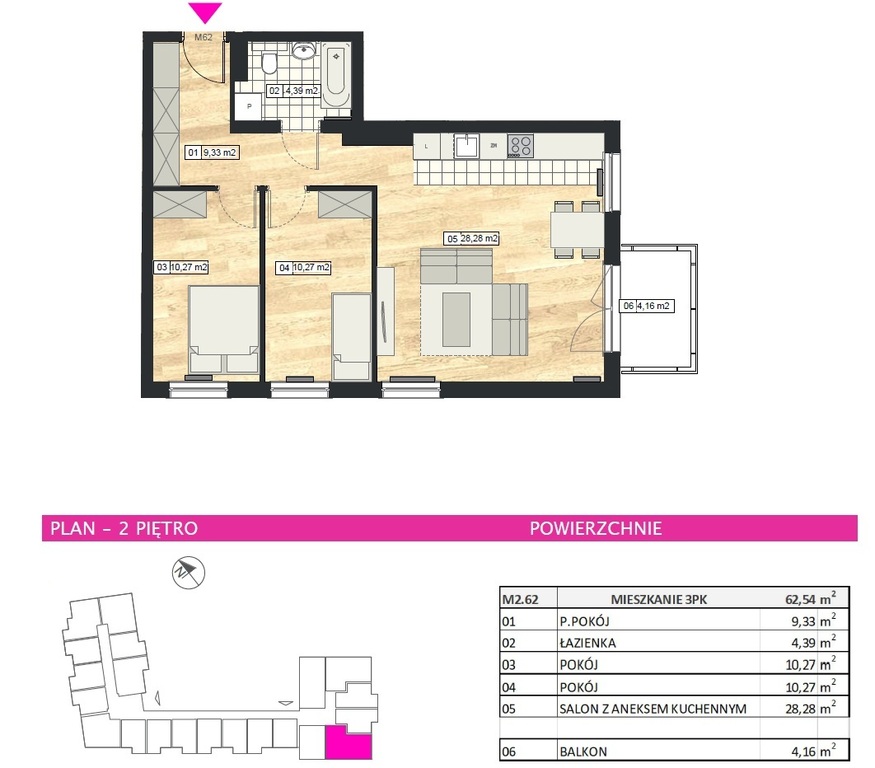 Mieszkanie na sprzedaż Szczecin, Żelechowa 63 m2 | Arka Nieruchomości