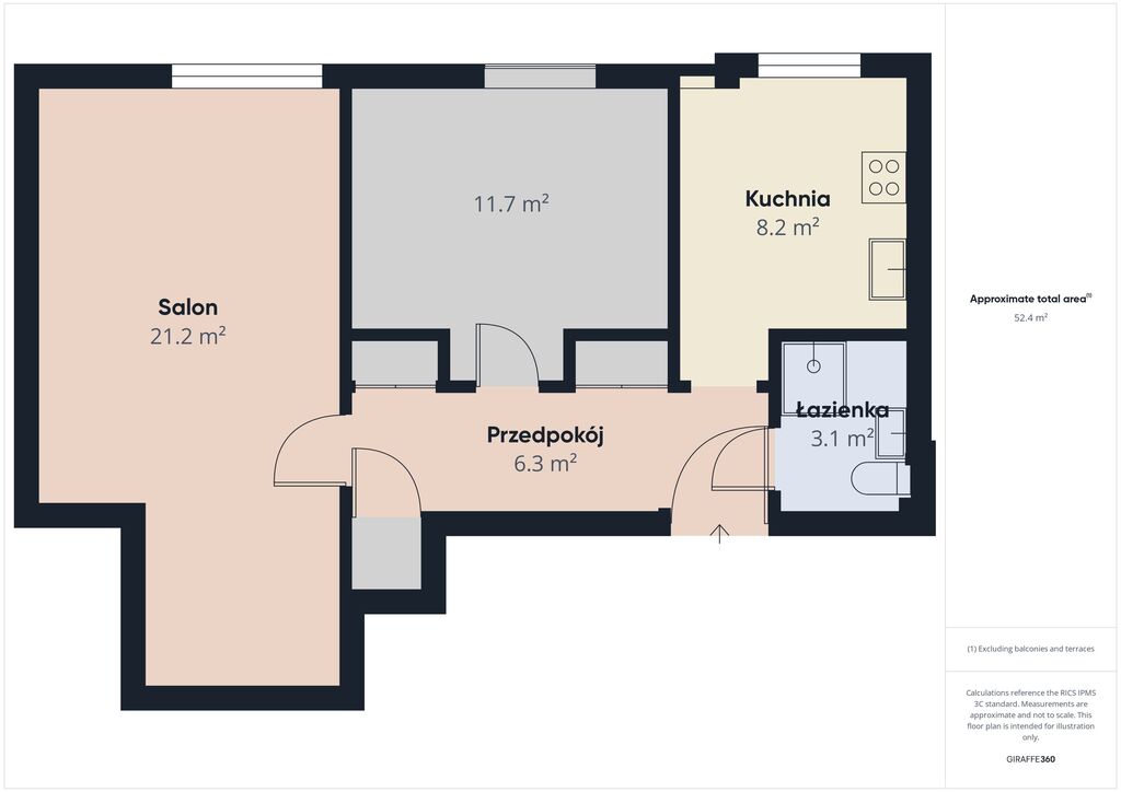 Mieszkanie na sprzedaż Szczecin, Śródmieście-Centrum 52 m2 | Arka Nieruchomości