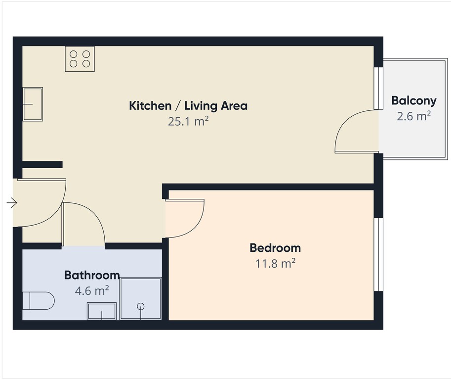 Mieszkanie na wynajem Szczecin, Śródmieście 41 m2 | Arka Nieruchomości