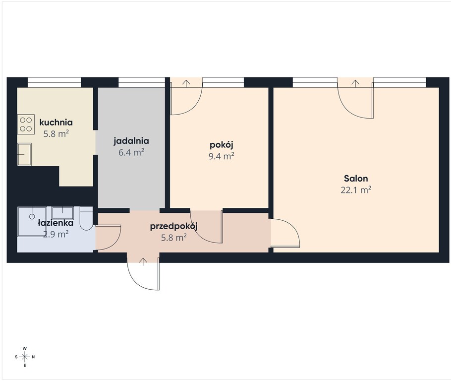 Mieszkanie na sprzedaż Szczecin, os. Zawadzkiego-Klonowica 52 m2 | Arka Nieruchomości