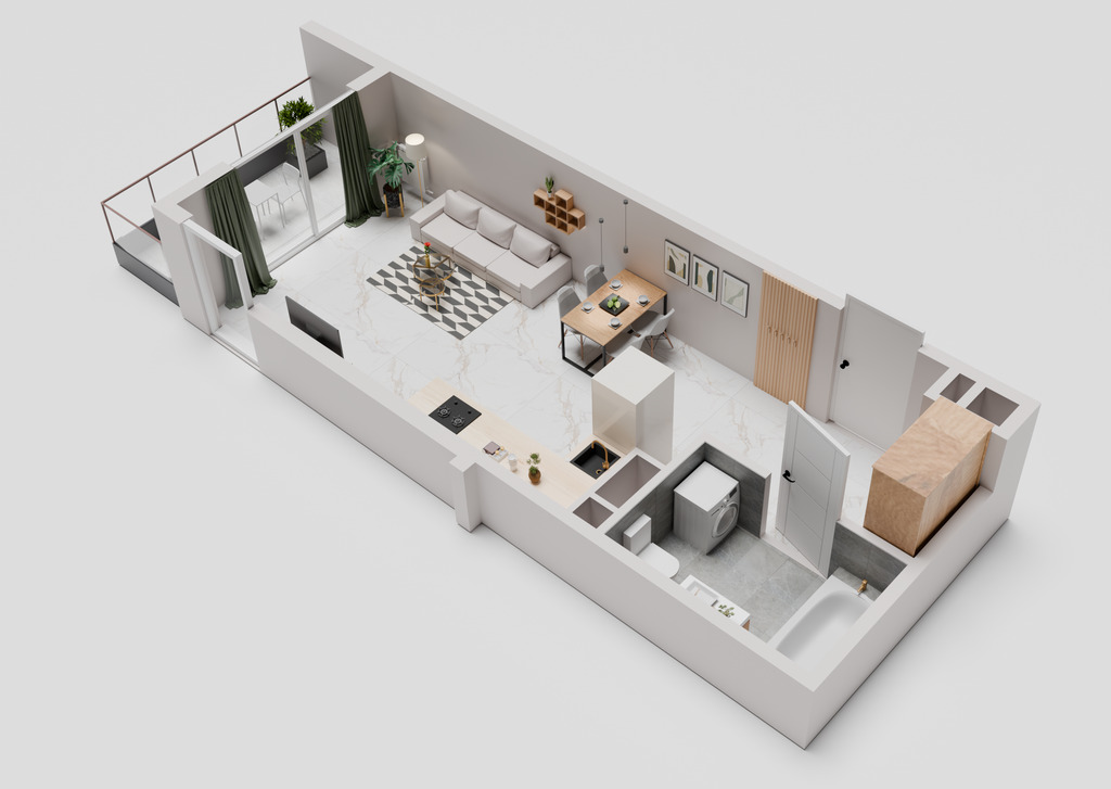 Jędrzejów, Kawalerka, Stan Deweloperski 32,48 M2