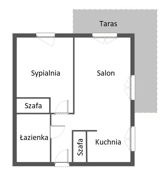 Mieszkanie na wynajem Szczecin, Warszewo 45 m2 | Arka Nieruchomości