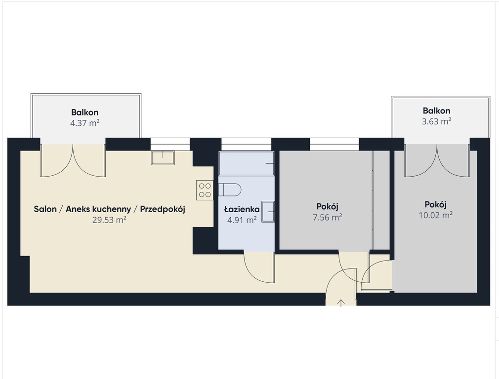 Mieszkanie na wynajem Szczecin, os. Słoneczne 54 m2 | Arka Nieruchomości
