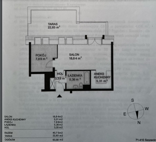 Mieszkanie na wynajem Szczecin, Pogodno 41 m2 | Arka Nieruchomości