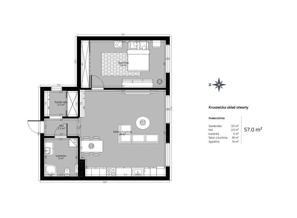 Mieszkanie na sprzedaż Szczecin, Gumieńce 57 m2 | Arka Nieruchomości