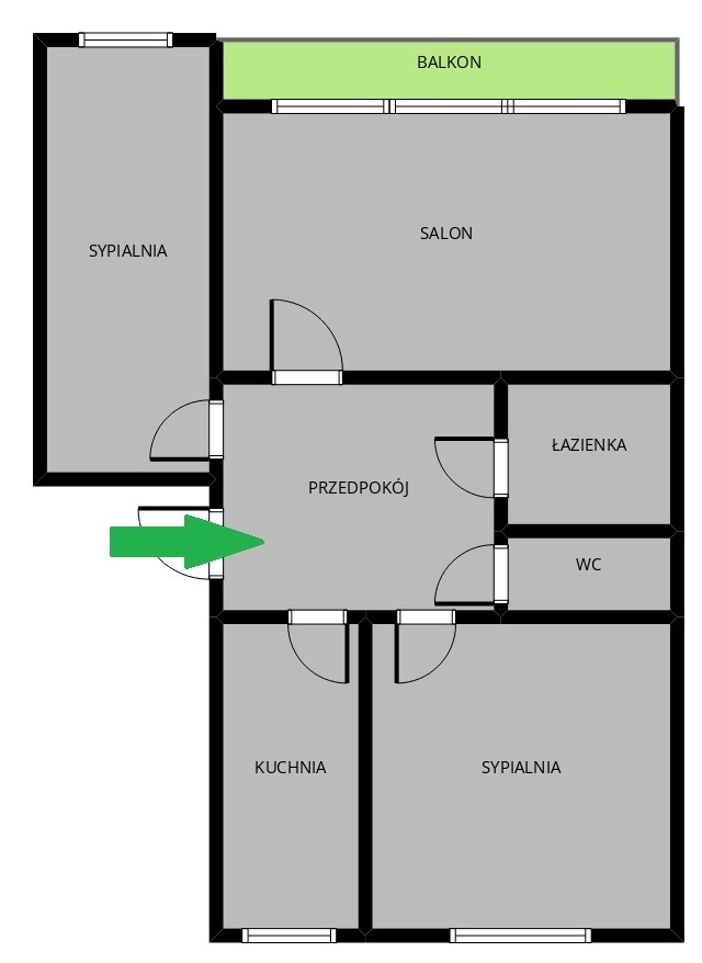 Mieszkanie na sprzedaż Szczecin, os. Arkońskie 60 m2 | Arka Nieruchomości