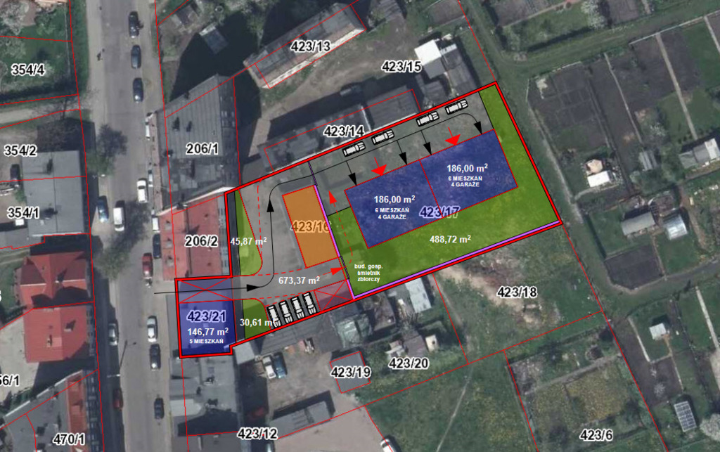 Działka na sprzedaż Stargard 1 806 m2 | Arka Nieruchomości