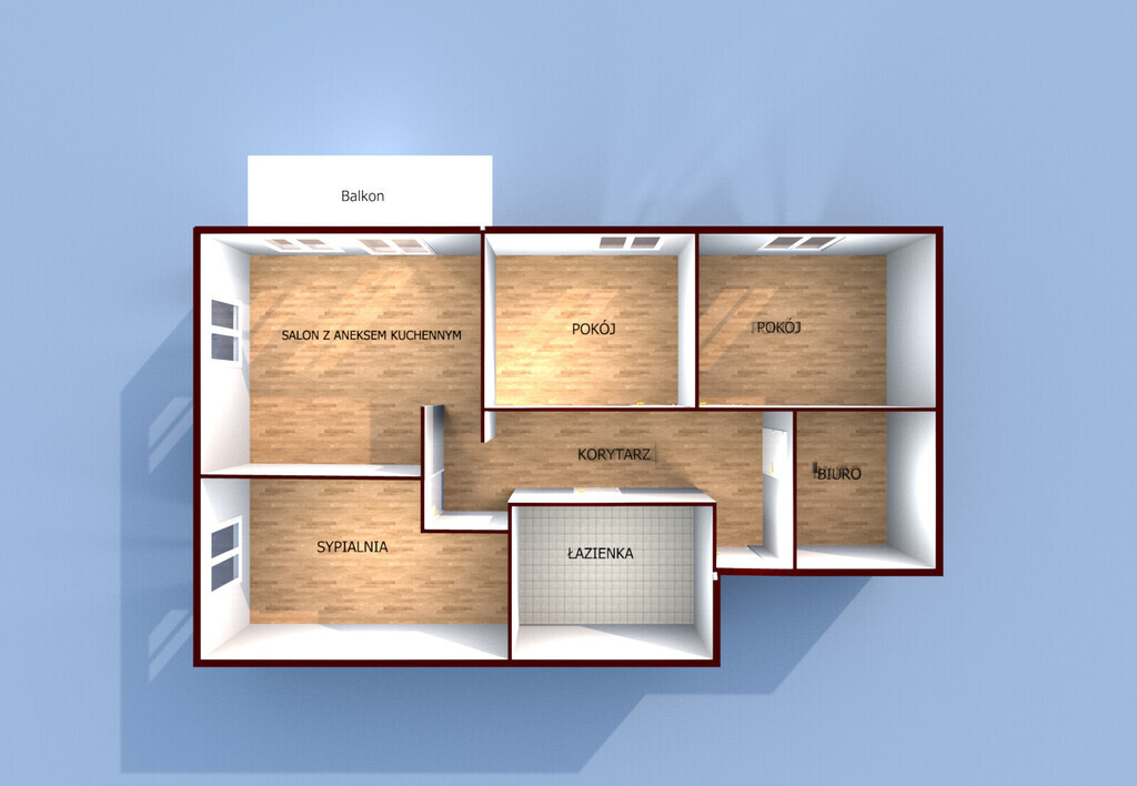 Mieszkanie dla rodziny | 4 pokoje | duży balkon