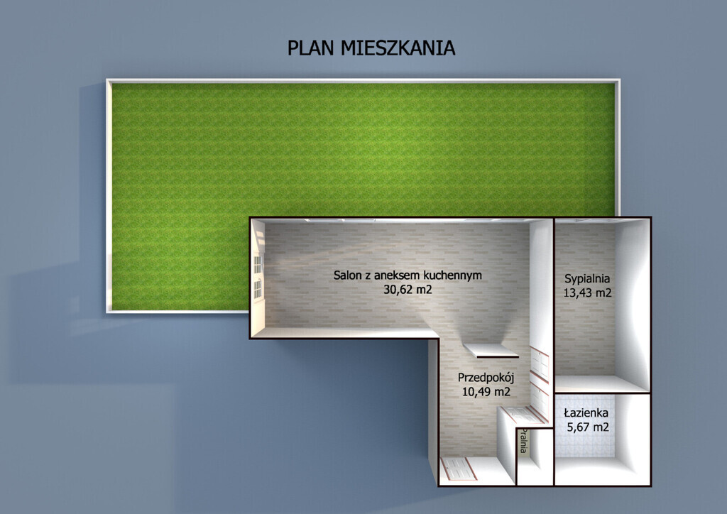 Przestronne mieszkanie z ogrodem - Złota Reneta