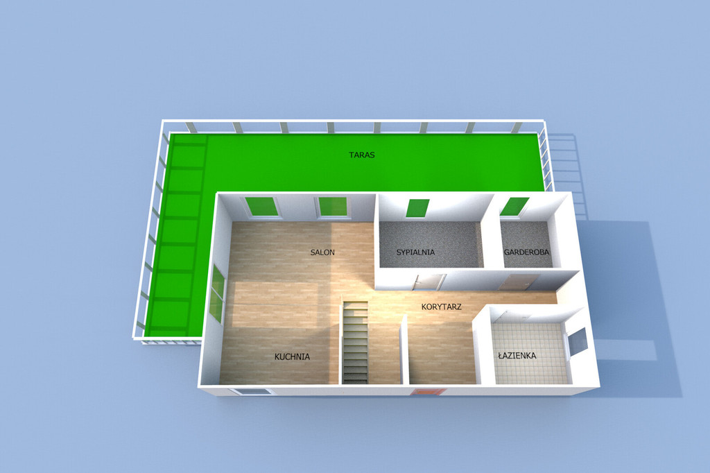 Nowoczesny dom typu studio | duży taras