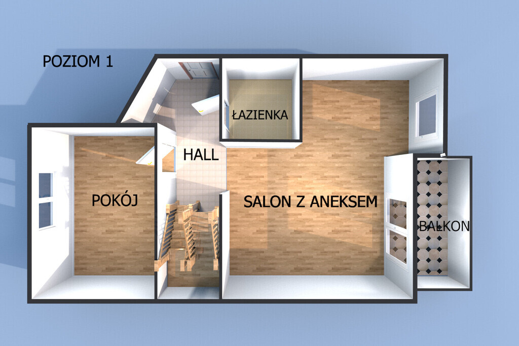 Dwupoziomowy apartament w wysokim standardzie